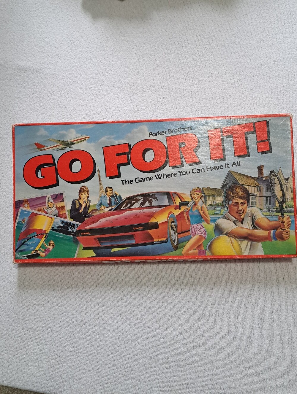 Vintage 1986 Parker Brothers GO FOR IT! Board Game Complete Retro 80s